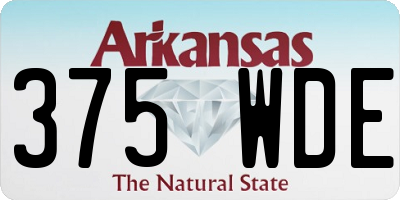 AR license plate 375WDE