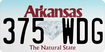 AR license plate 375WDG