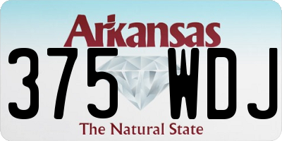 AR license plate 375WDJ