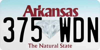 AR license plate 375WDN