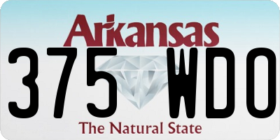 AR license plate 375WDO