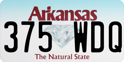 AR license plate 375WDQ