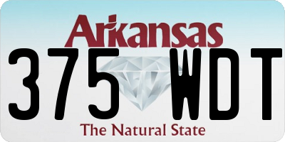 AR license plate 375WDT