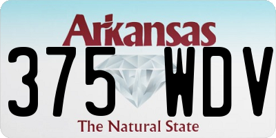 AR license plate 375WDV