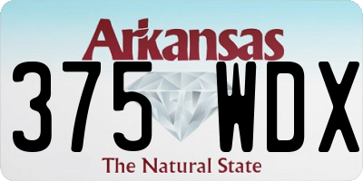 AR license plate 375WDX