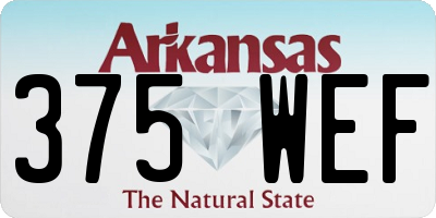 AR license plate 375WEF