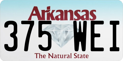 AR license plate 375WEI