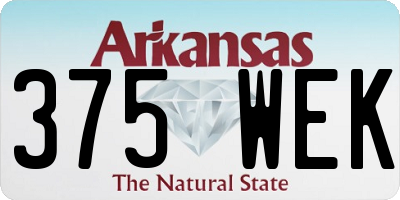 AR license plate 375WEK