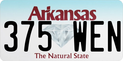 AR license plate 375WEN