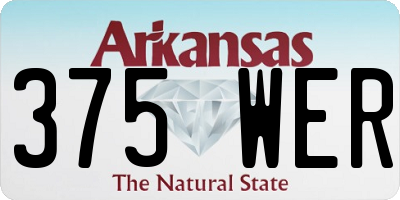 AR license plate 375WER