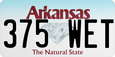 AR license plate 375WET