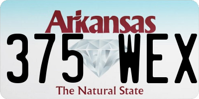 AR license plate 375WEX