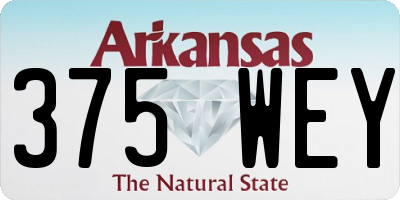 AR license plate 375WEY