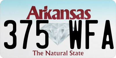AR license plate 375WFA