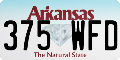 AR license plate 375WFD