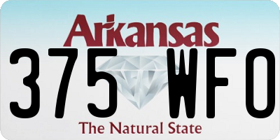 AR license plate 375WFO