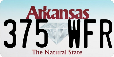AR license plate 375WFR