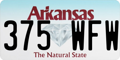 AR license plate 375WFW