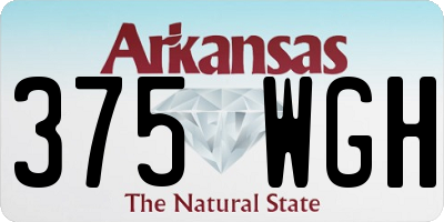 AR license plate 375WGH