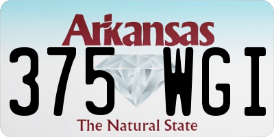 AR license plate 375WGI