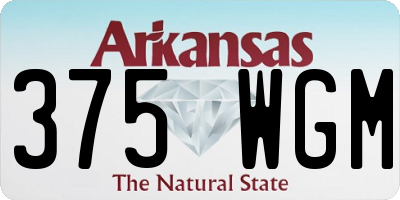 AR license plate 375WGM