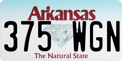 AR license plate 375WGN