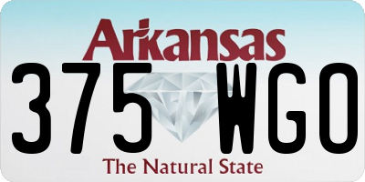 AR license plate 375WGO