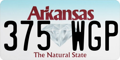AR license plate 375WGP