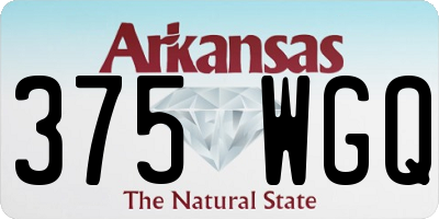 AR license plate 375WGQ