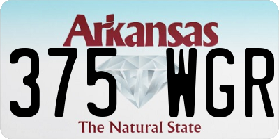 AR license plate 375WGR