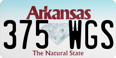 AR license plate 375WGS