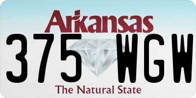 AR license plate 375WGW