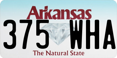 AR license plate 375WHA
