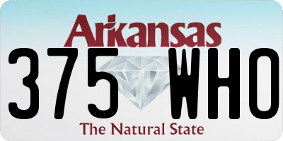 AR license plate 375WHO