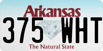 AR license plate 375WHT
