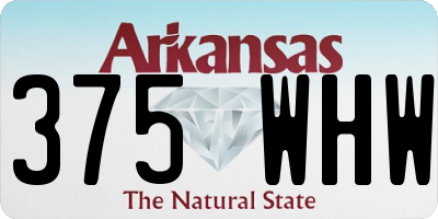 AR license plate 375WHW