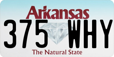 AR license plate 375WHY