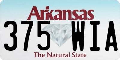 AR license plate 375WIA