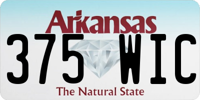 AR license plate 375WIC