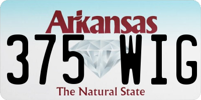 AR license plate 375WIG
