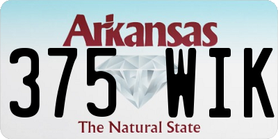 AR license plate 375WIK