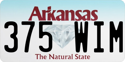 AR license plate 375WIM