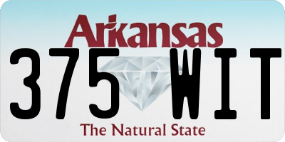 AR license plate 375WIT