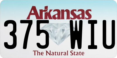AR license plate 375WIU