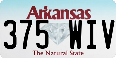 AR license plate 375WIV