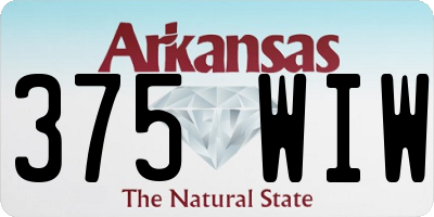 AR license plate 375WIW