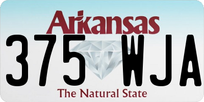 AR license plate 375WJA