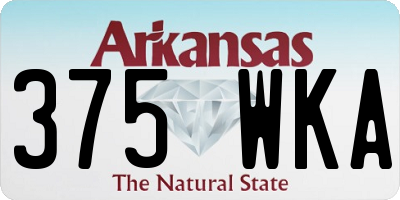 AR license plate 375WKA