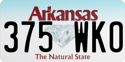 AR license plate 375WKO
