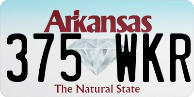 AR license plate 375WKR